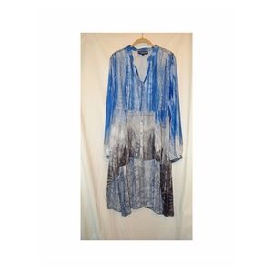 HP! UNIQUE! TUNIC MESH/CHIFFON HIGH/LOW  GORGEOUS!